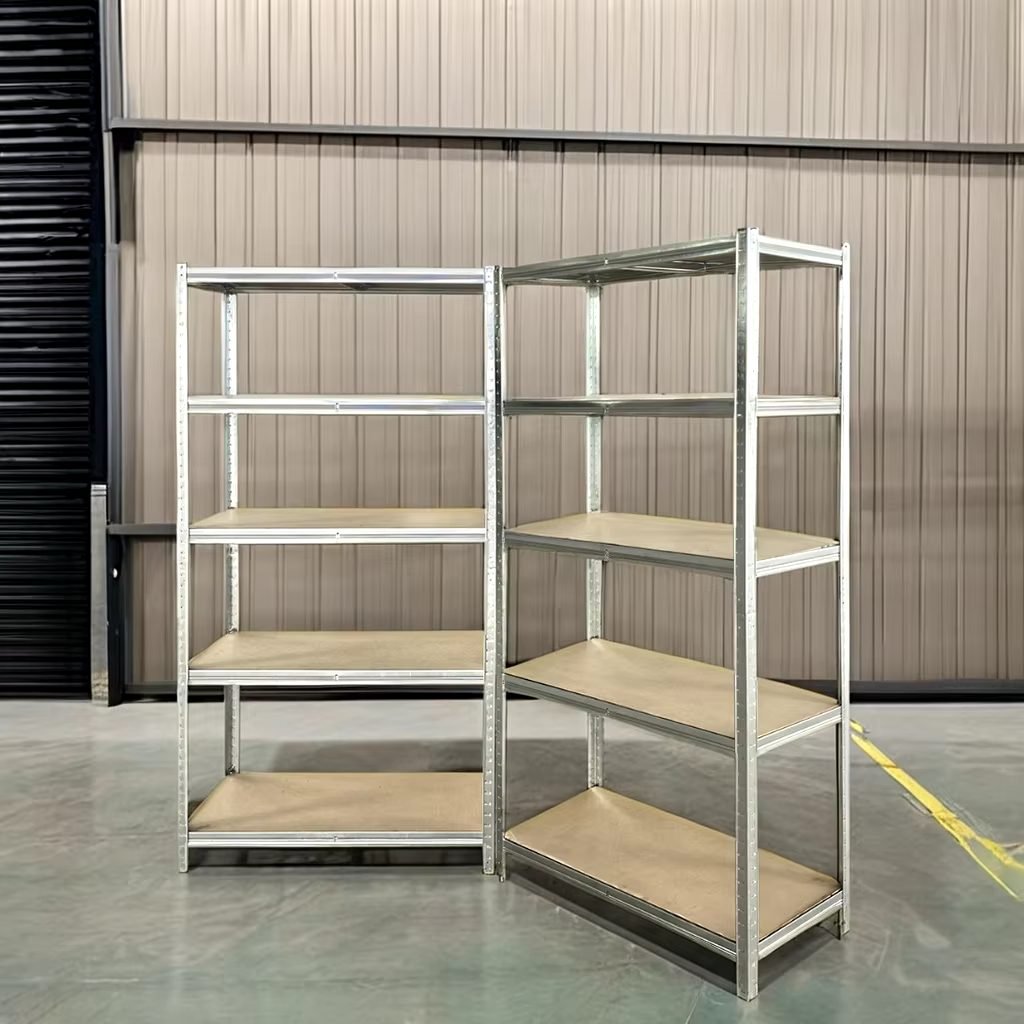 5 Tier Boltless Shelving Unit, Heavy Duty Garage Storage Rack Supermarket Steel Shelf 5