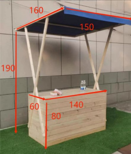 Custom Wooden Folding Storage Shelves for Outdoor Markets Mobile Shopping Mall Display Stands Activity Sheds Stall alternate view