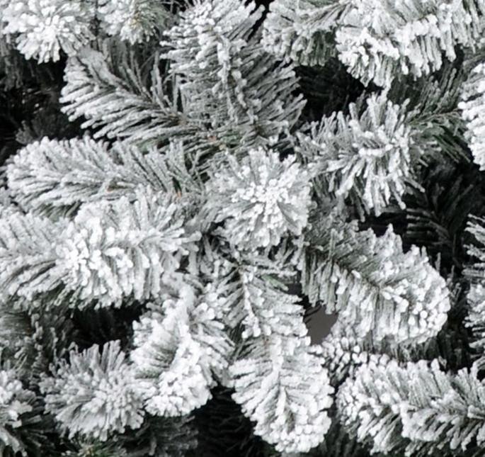 CDL Model 6 7 8Ft PE Mixed PVC Artificial Snow Flocking Christmas Tree With Lights alternate view