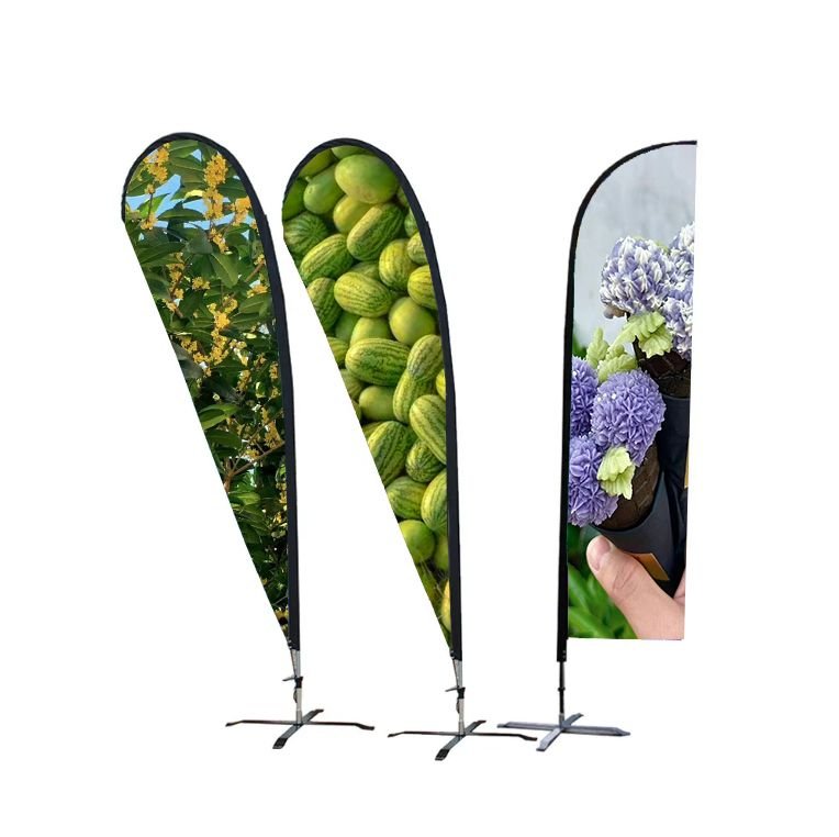 Eco-Friendly Recycled Polyester Custom Flag Banner Sustainable Outdoor Advertising Tent for Exhibition Events