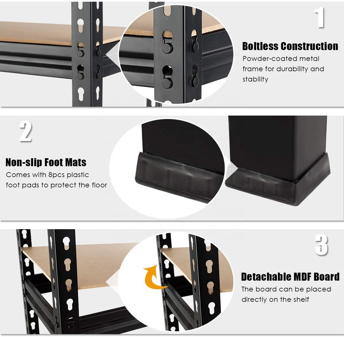 Warehouse Shelving Heavy Duty Steel Storage Shelves, Basement Rack Garage Shelving Unit 5