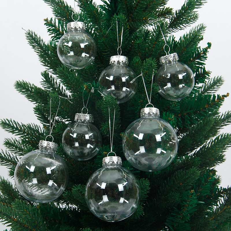 Bulk 6cm 8cm 10cm 15cm 20cm Clear Plastic Balls Clear Ornament Christmas Ball Plastic 3