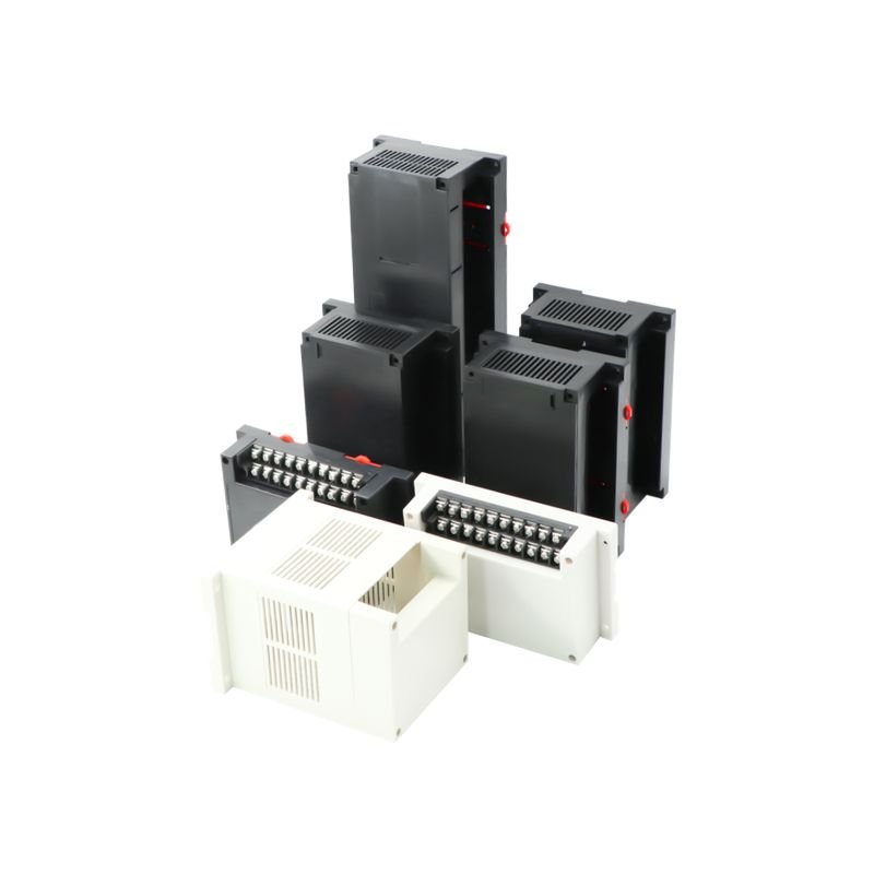 Szomk AK-P-Series Pcb Din Rail Terminal Blocks Relay Power Supply Plastic Plc Din Rail Enclosure Box for 3