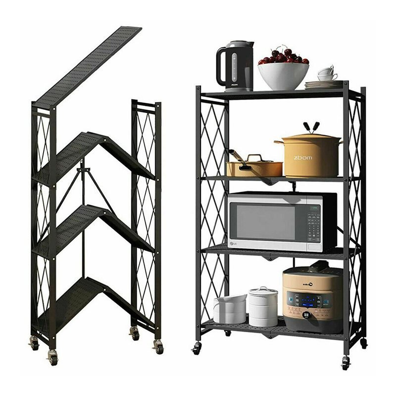 5-Tier Home Folding Shelving Unit, Heavy Duty Metal Storage Shelves alternate view