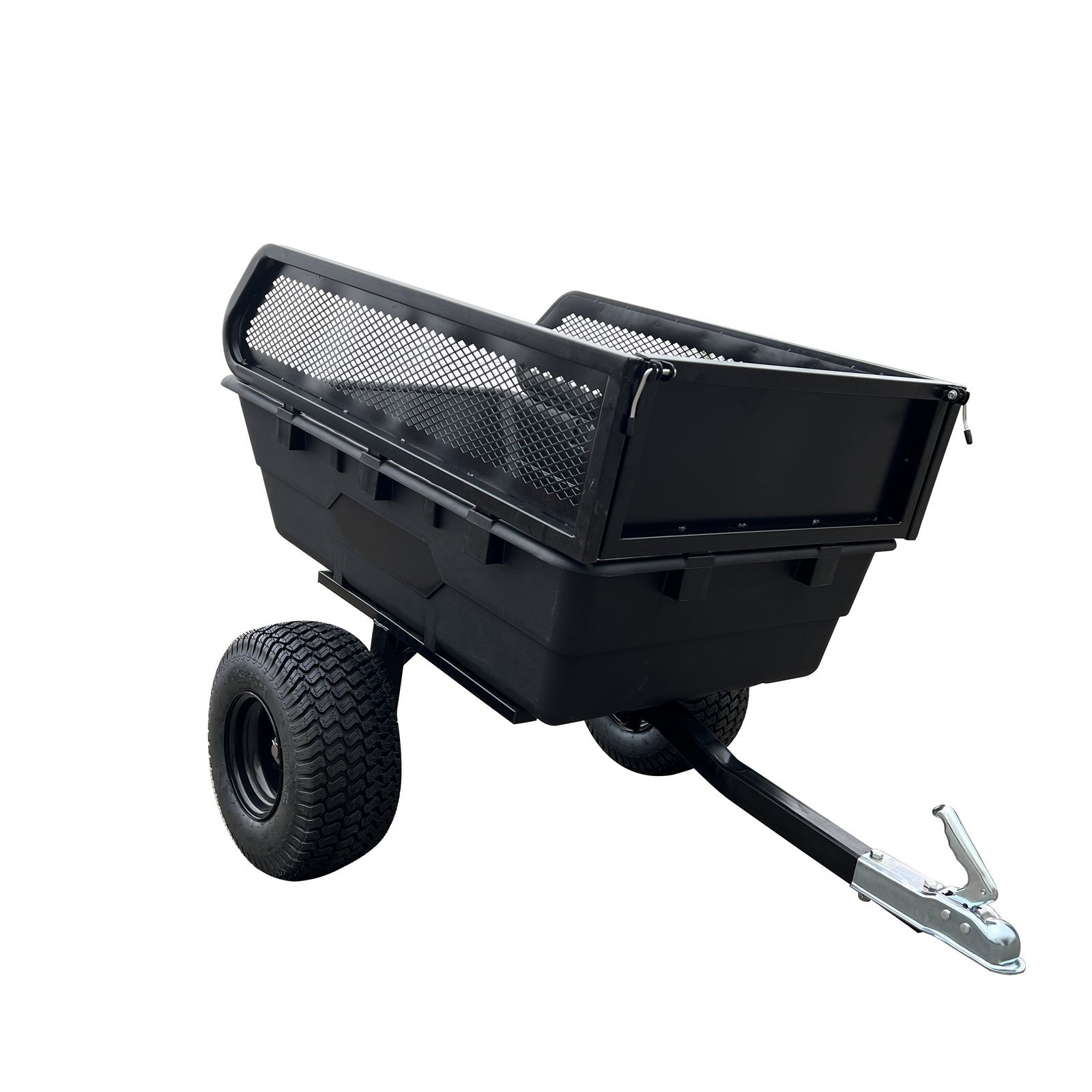 Multi Purpose Outdoor Metal ATV Camping Trailer, Heavy Duty Dump Wagon with 2 Wheels 4