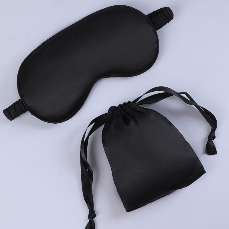 Sleep Mask Silk Eye Cover Soft Satin Blindfold Elastic Strap Night Eyeshade Travel Nap for Women Men Leep 3