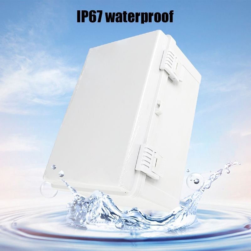 Ip67 Outdoor Electrical Plastic Enclosure Junction Case Transparent Clear Lid Hinged Door Mounting Plate alternate view