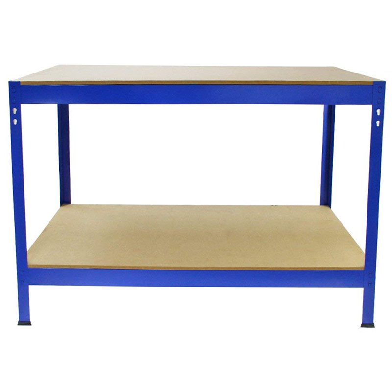 High Quality Industrial Two-Shelf Workbench System, Heavy Duty Tool Storage Metal Worktable alternate view