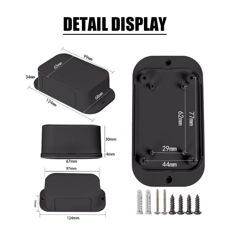 Szomk Custom IoT Network ABS Plastic Enclosure Wall Mount Flange Electrical Junction Box Project Box for alternate view
