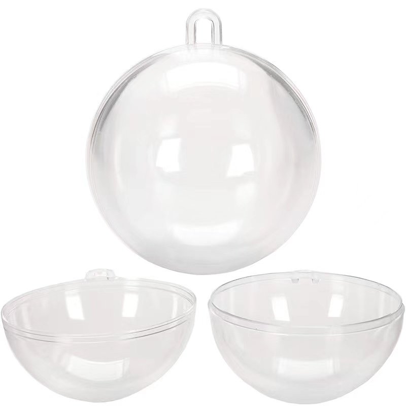 Factory Bulk CM Cheap Round Clear Openable Christmas Hollow Transparent PS Acrylic Plastic Ball