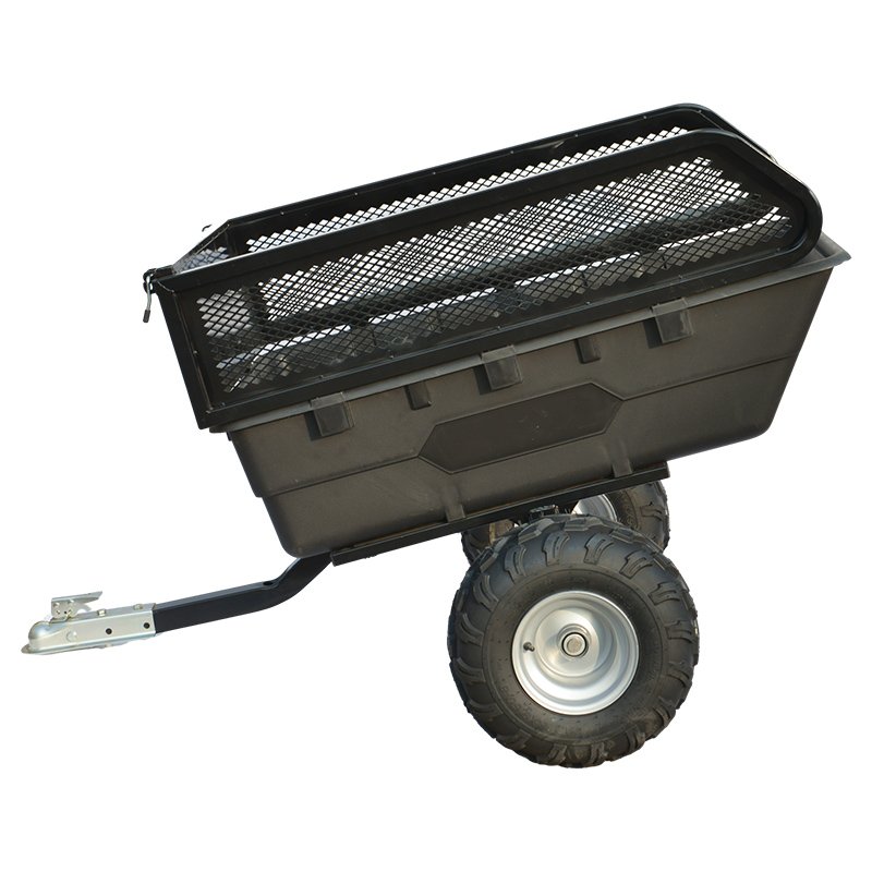 Multi Purpose ATV Trailer, Heavy Duty Towed Cart Lawn Tractor Utility Wagon with Wheels 3
