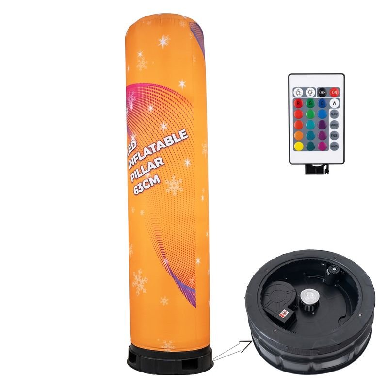 Customized Advertising Led Light Inflatable Pillar Custom Print Rotating Inflatable Pillar with LED Light for