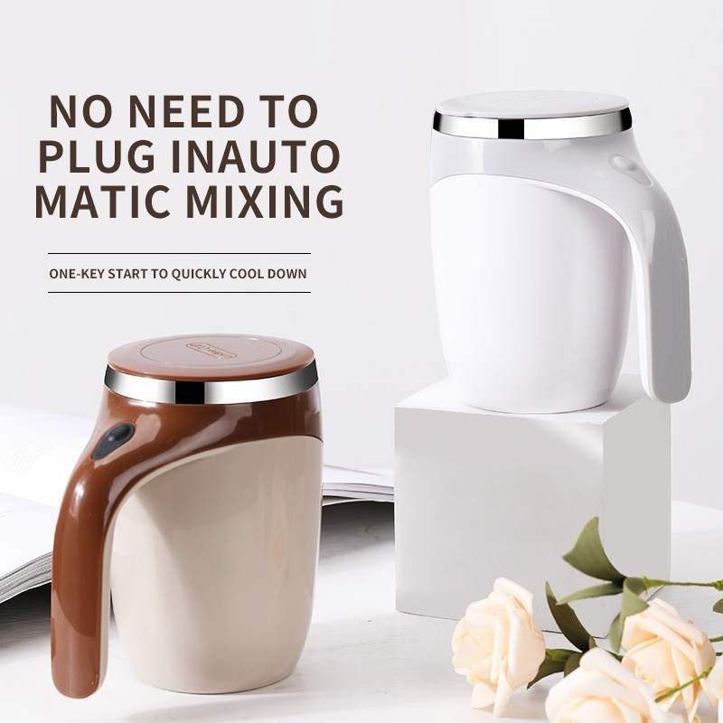 Home Office Stainless Steel Automatic Magnetic Stirring Coffee Cup /Self Mixing Cup for Coffee Tea Hot Chocolate alternate view