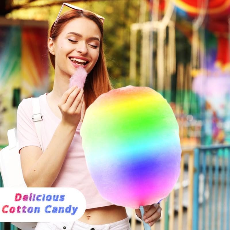 Custom Logo LED Cotton Candy Cones Colorful Glowing Marshmallow Sticks Glowing Luminous Marshmallow Cone Stick alternate view