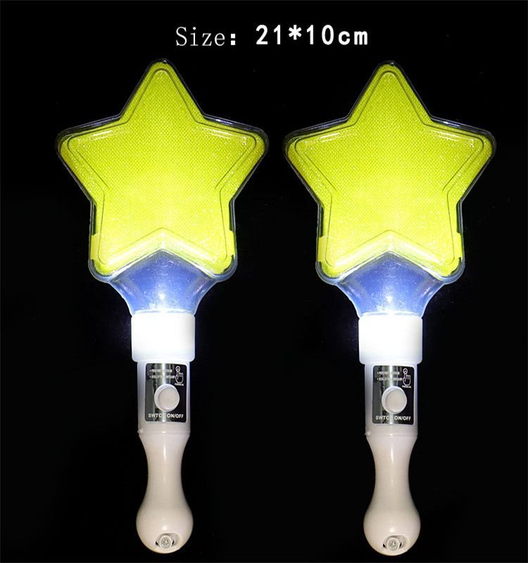 Custom Logo Cheap Glow in the Dark Five Pointed Star Children's Luminous Wand Neon Party Supplies Decoration alternate view