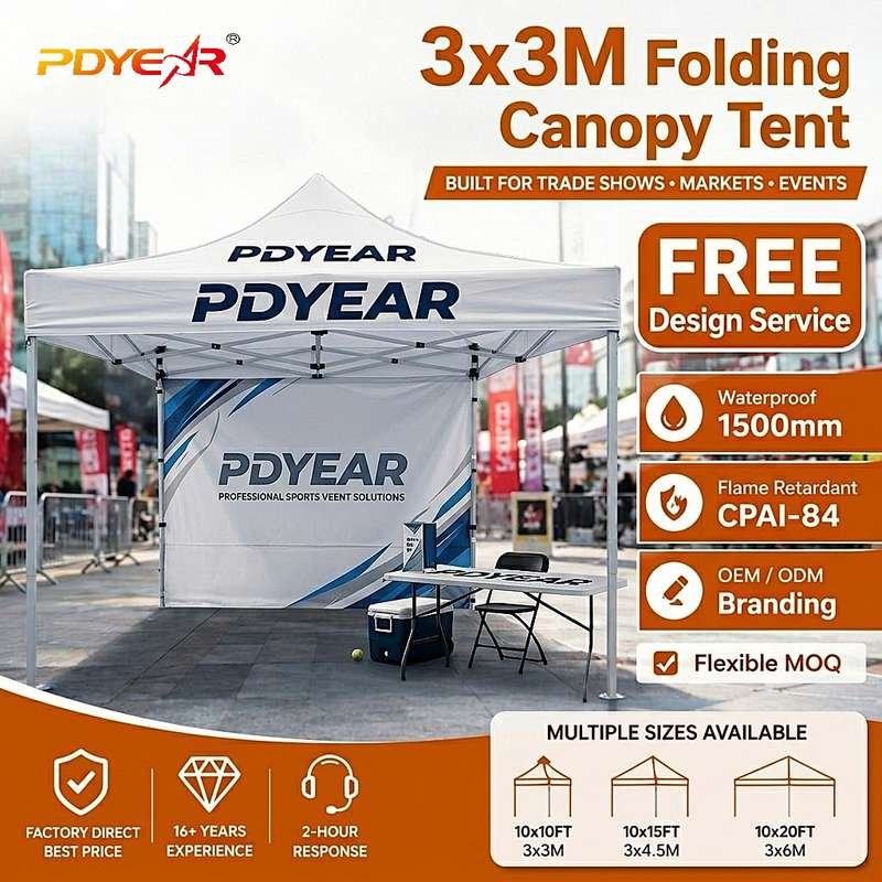 Durable Heavy Duty Gazebo 10x15FT Waterproof Pop up Advertising Custom Print Canopy Tent with Sidewalls for Events