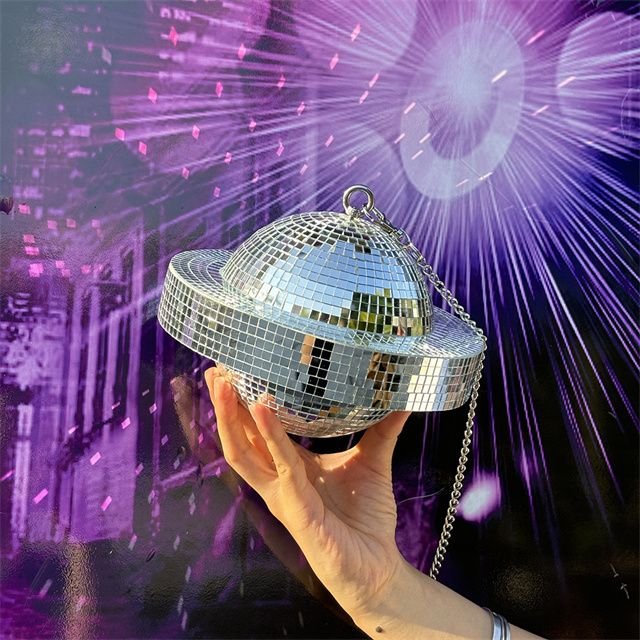 Disco Ball Planet Mirror Ball Hanging Reflective Disco Laser Ball for Weddings Events Dance Parties 3