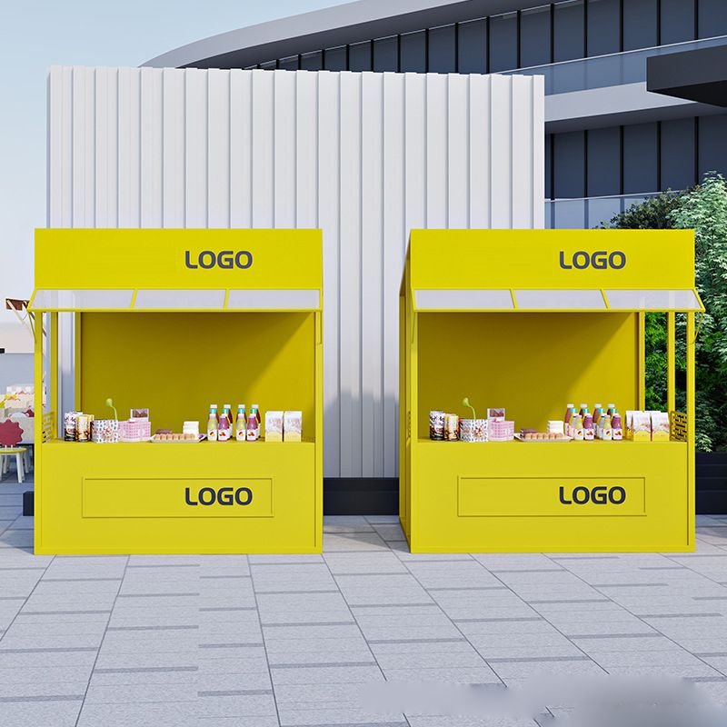 Outdoor Market Stall Display Stand Metal Cart Booths Ground-Level Tables Movable Activity Tents Cultural Utility 3