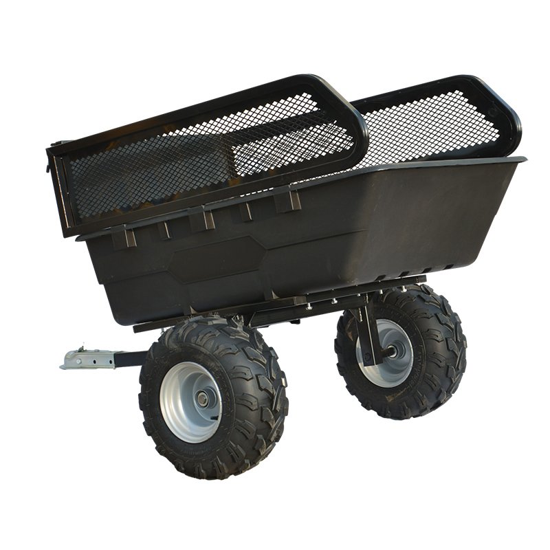Multi Purpose ATV Trailer, Heavy Duty Towed Cart Lawn Tractor Utility Wagon with Wheels 5