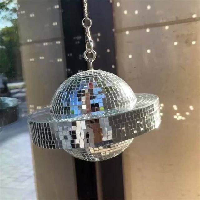 Disco Ball Planet Mirror Ball Hanging Reflective Disco Laser Ball for Weddings Events Dance Parties