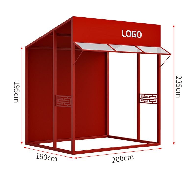 Outdoor Market Stall Display Stand Metal Cart Booths Ground-Level Tables Movable Activity Tents Cultural Utility alternate view