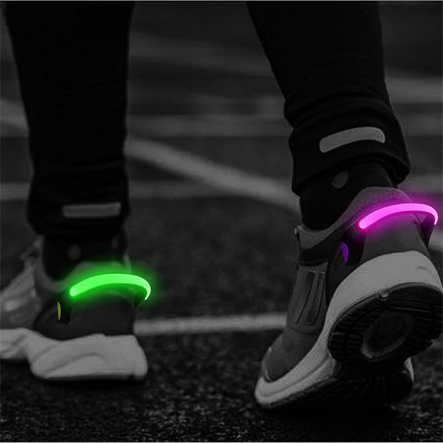 LED Flash Shoe Safety Clip Lights for Runners & Night Running Gear Reflective Running Gear for Running Jogging