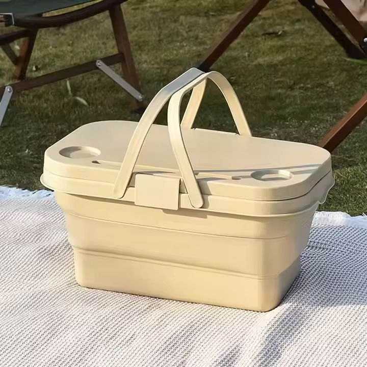 Plastic Storage Outdoor Picnic Basket Foldable Multifunctional Container Multifunctional Food Container alternate view