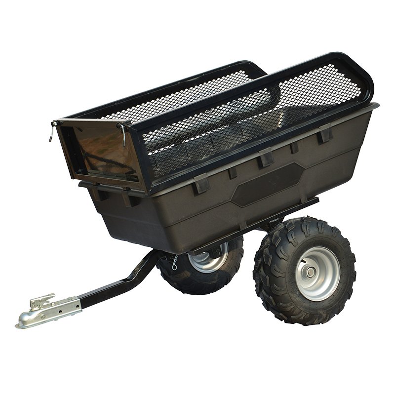 Multi Purpose ATV Trailer, Heavy Duty Towed Cart Lawn Tractor Utility Wagon with Wheels