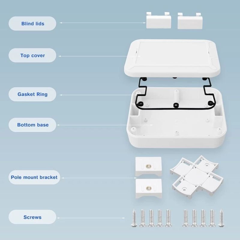 ASA Ul94hb UV-Protect Pole Mount GPS Track Lorawan Gateway IoT Sensor Housing Outdoor Enclosure Ip67 Plastic alternate view