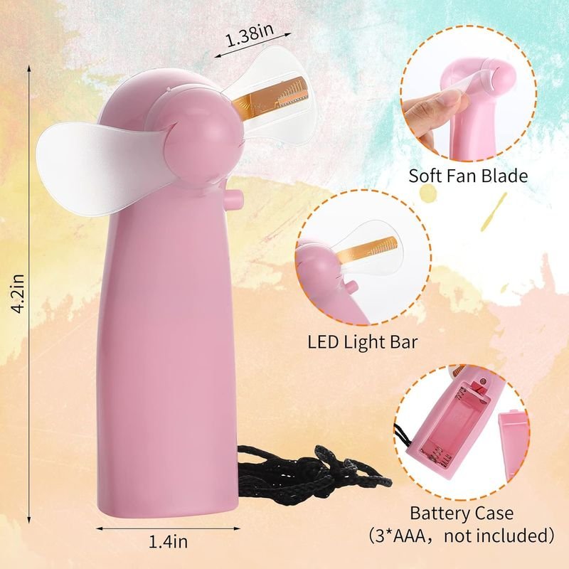 Hot Sale Custom Logo Led Custom Message Fan Mini Portable Led Fan Light Programmable Led Message Handheld Fan 3