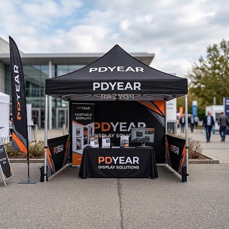 Canopy Tent with Custom Logo Print 10x10 10x15FT UV Resistance Commercial Grade Gazebo for Party Vendor Booth