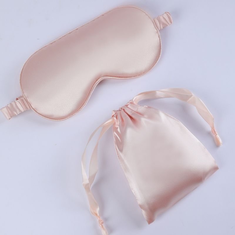 Sleep Mask Silk Eye Cover Soft Satin Blindfold Elastic Strap Night Eyeshade Travel Nap for Women Men Leep