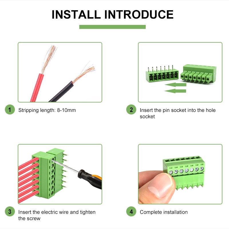 Manufacturing Green PCB Terminal Blocks Mount Component Printed Circuit Board PC Din Rail Screw Connectors PCB 3