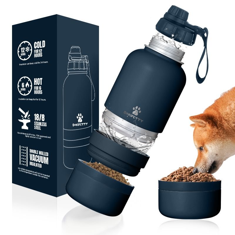 3 in 1 Type New Arrivals Outdoor Travel Walking Portable Pet Dog Water Bottle for Drinks Food 3