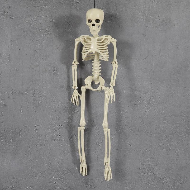 Halloween Skull Skeleton Haunted House Bar Decor Prop 40cm Lifelike Human Body Plastic Hanging Ornament China alternate view