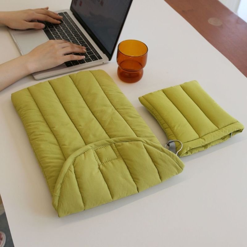 Space Cotton Double Sided Embroidered Computer Bag for MacBook Lightweight Inner Container for iPad Protective