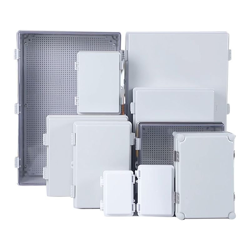 Ip67 Outdoor Electrical Plastic Enclosure Junction Case Transparent Clear Lid Hinged Door Mounting Plate