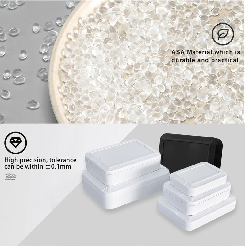 210*150*55mm ASA Anti-UV Waterproof Box Ip67 Hot Humid Rain Harsh Weather Marine Ul94hb IoT Outdoor Plastic alternate view
