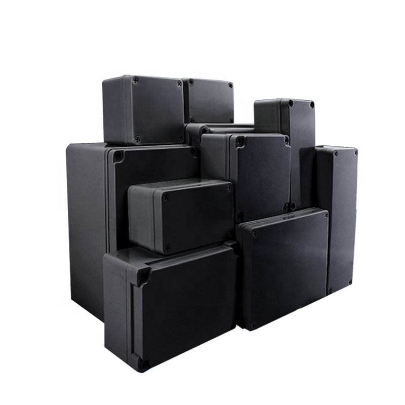 ABS Black Waterproof Plastic Enclosure Box Electronic Instrument Case Electrical Project Outdoor Junction Box