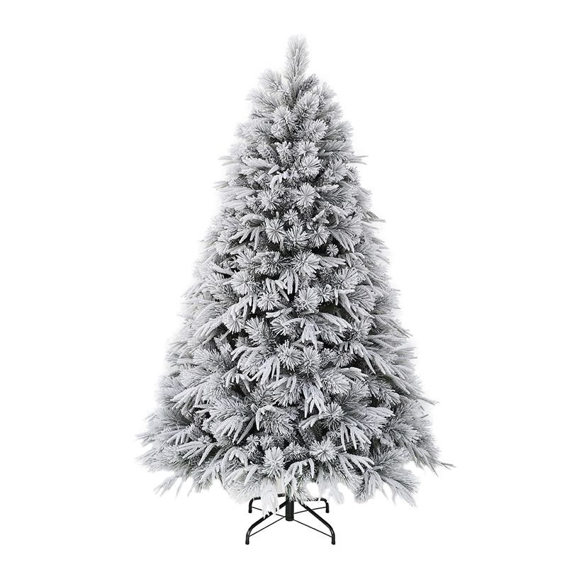 Premium Eco-Friendly Luxury Base 3ft 10ft LED Prelit Snow Flocking Artificial Christmas Decorative Trees Weather