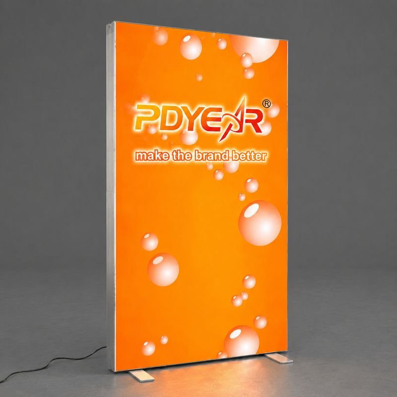 Custom Logo Folding SEG LED Light Box Aluminum Frame Double Sided Wholesale Retractable Light Box Illuminated 3
