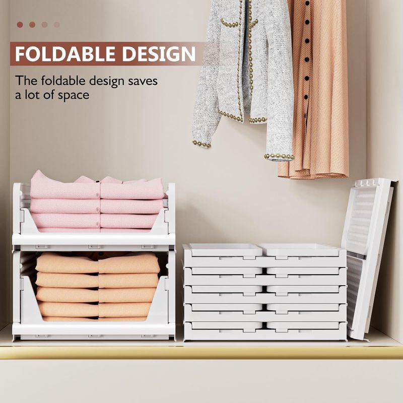 Imode Custom Extra Large Closet Organizer Basket Folding Storage Basket Storage Bins for Bathroom Kitchen Storage alternate view