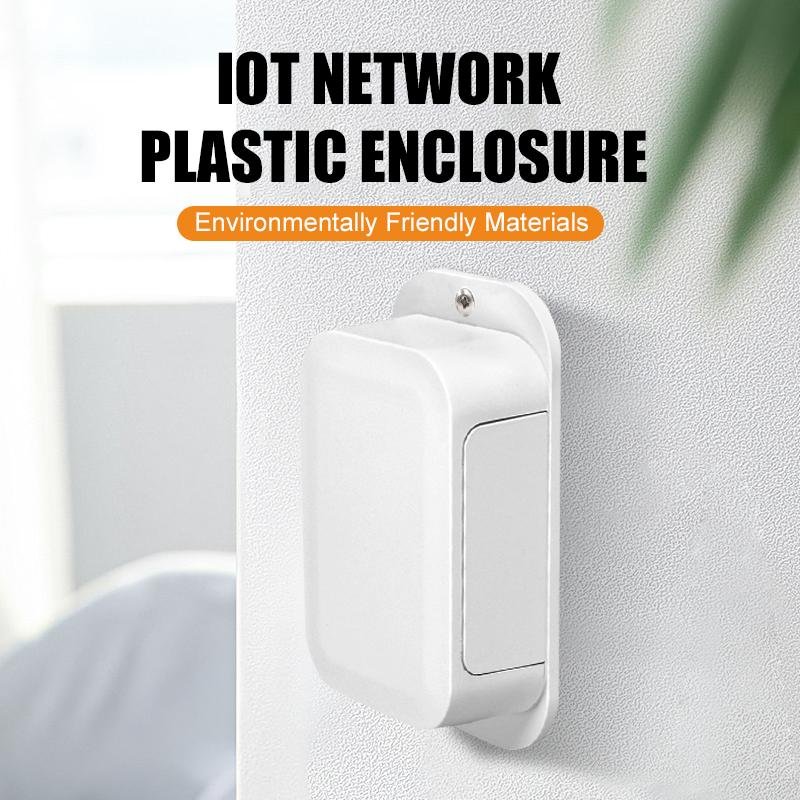 Szomk Custom IoT Network ABS Plastic Enclosure Wall Mount Flange Electrical Junction Box Project Box for 3