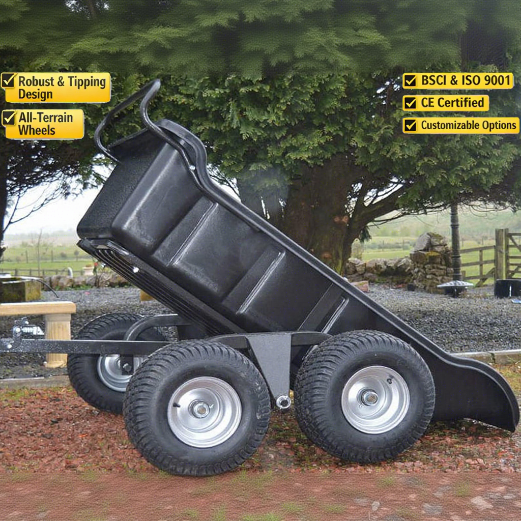 Heavy Duty Mini ATV Trailer, Plastic ATV Timber Trailer