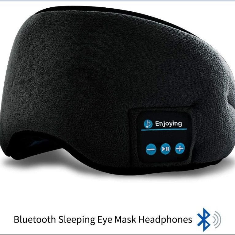 YMS Bluetooth Wireless Sleep Eyemask with 3D Headphones Soft Elastic Strap Blackout Design Comfortable Fashion