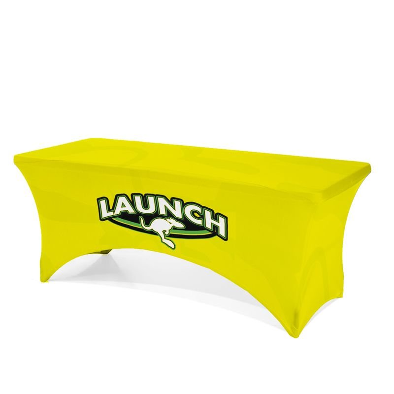 Colorful Custom Printed Table Cover 6ft 8ft Rectangle Fitted Tablecloth Heavy Duty Spandex Table Cover for Picnic