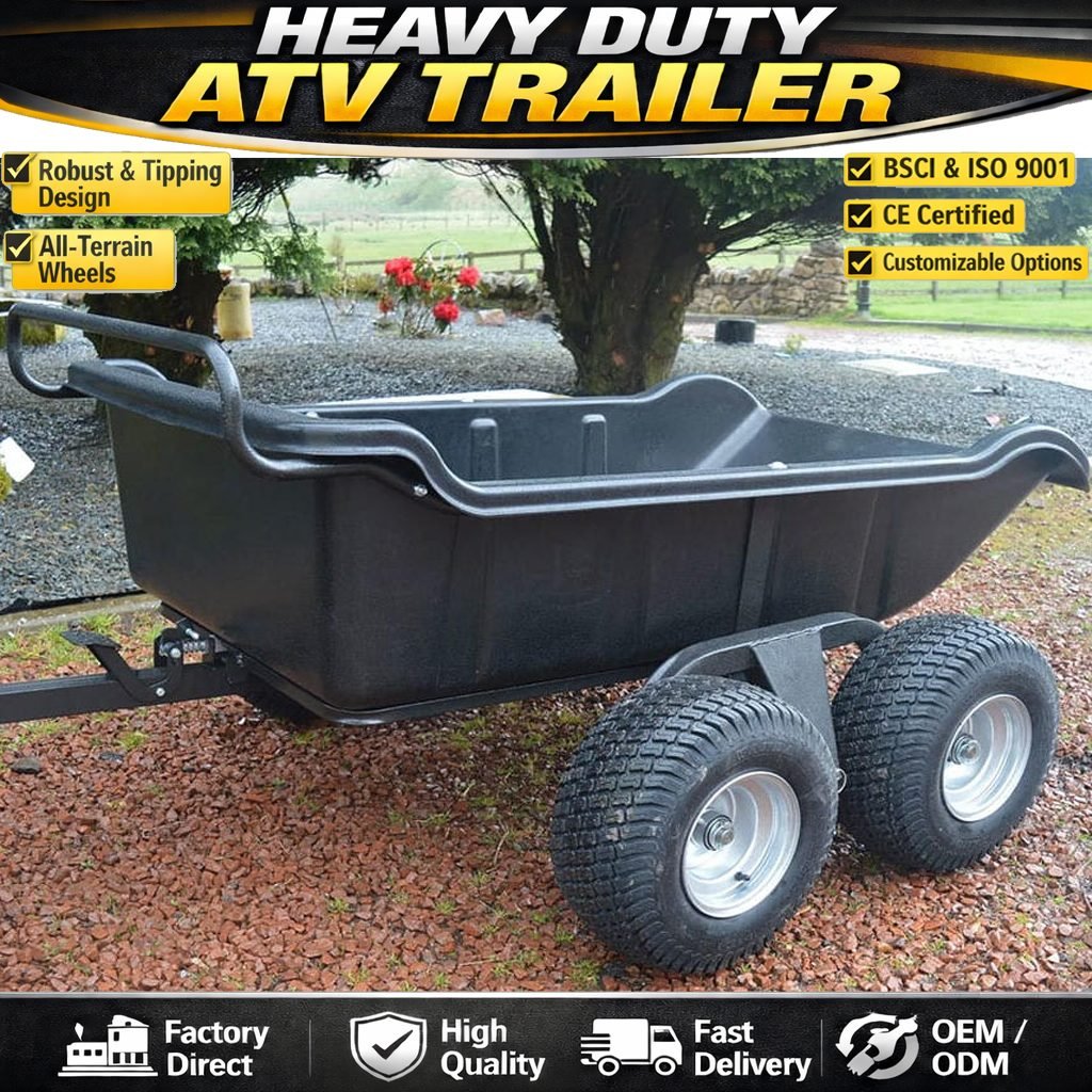 Heavy Duty Mini ATV Trailer, Plastic ATV Timber Trailer 5