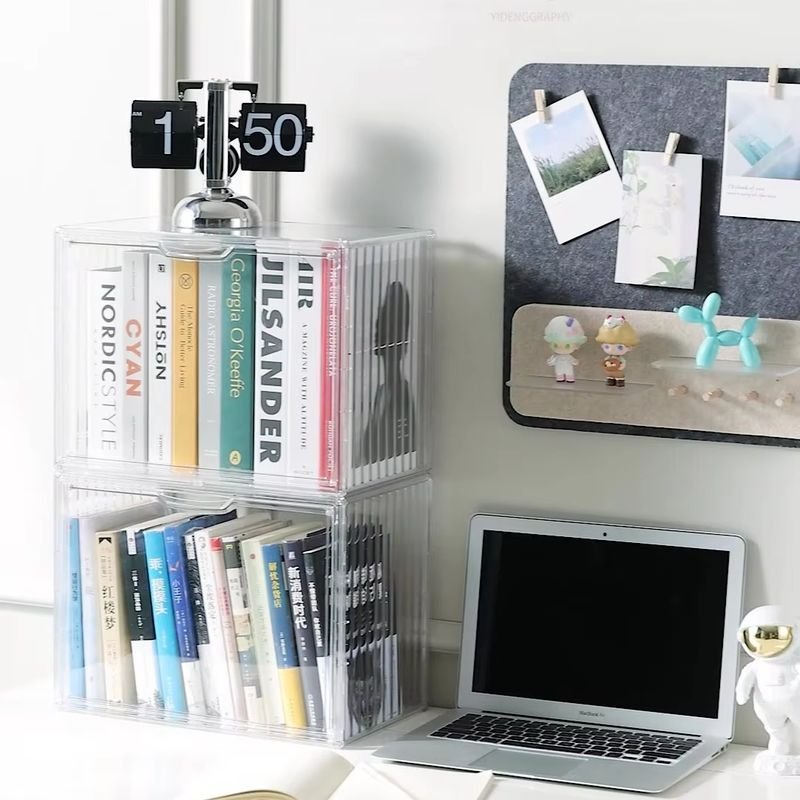 Handbags&Gift Display Boxes Dust-proof Handbag Storage Boxes Transparent Plastic Storage Bins & Boxes With Magnet alternate view