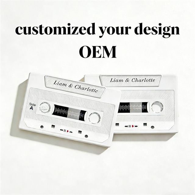 Personalized Custom Voice Cassettes Tape 60s/300s Customizable Logo Sound Greeting Card for Birthday Mother's Day