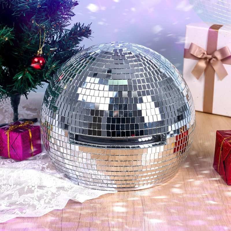 Disco Mirror Ball Helmet Remote Color Light Control Disco Ball Head Costume Christmas Ball Dance Bar Club Party alternate view
